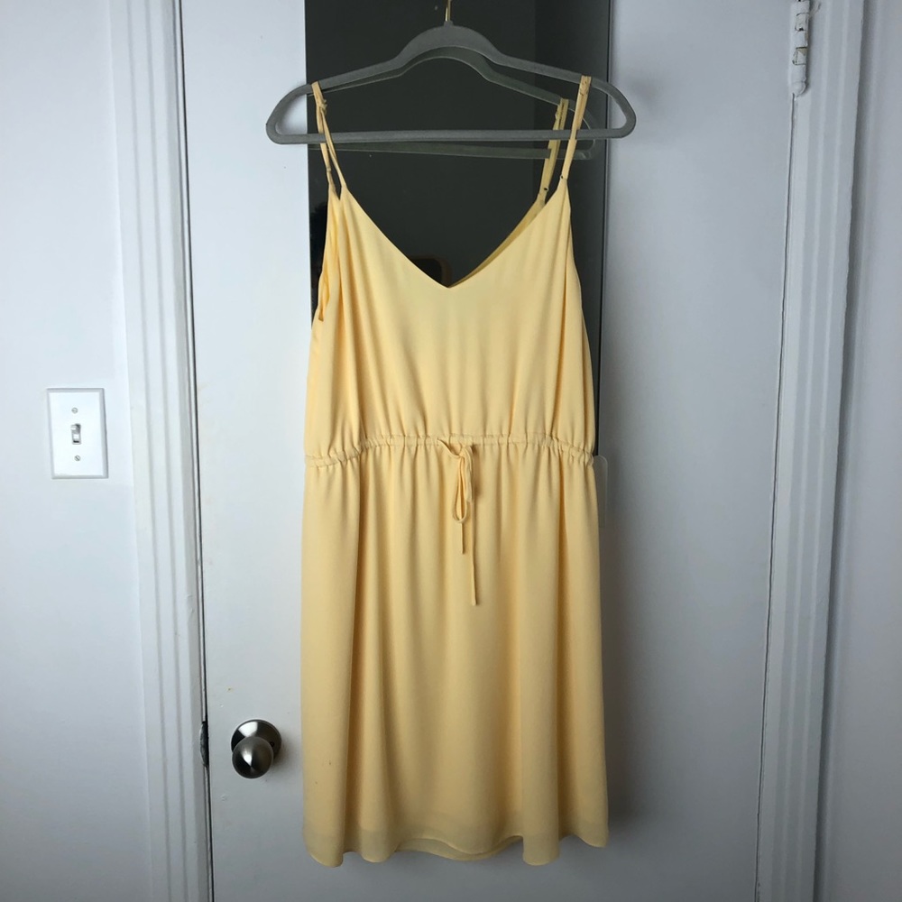 Pale yellow cross back dress